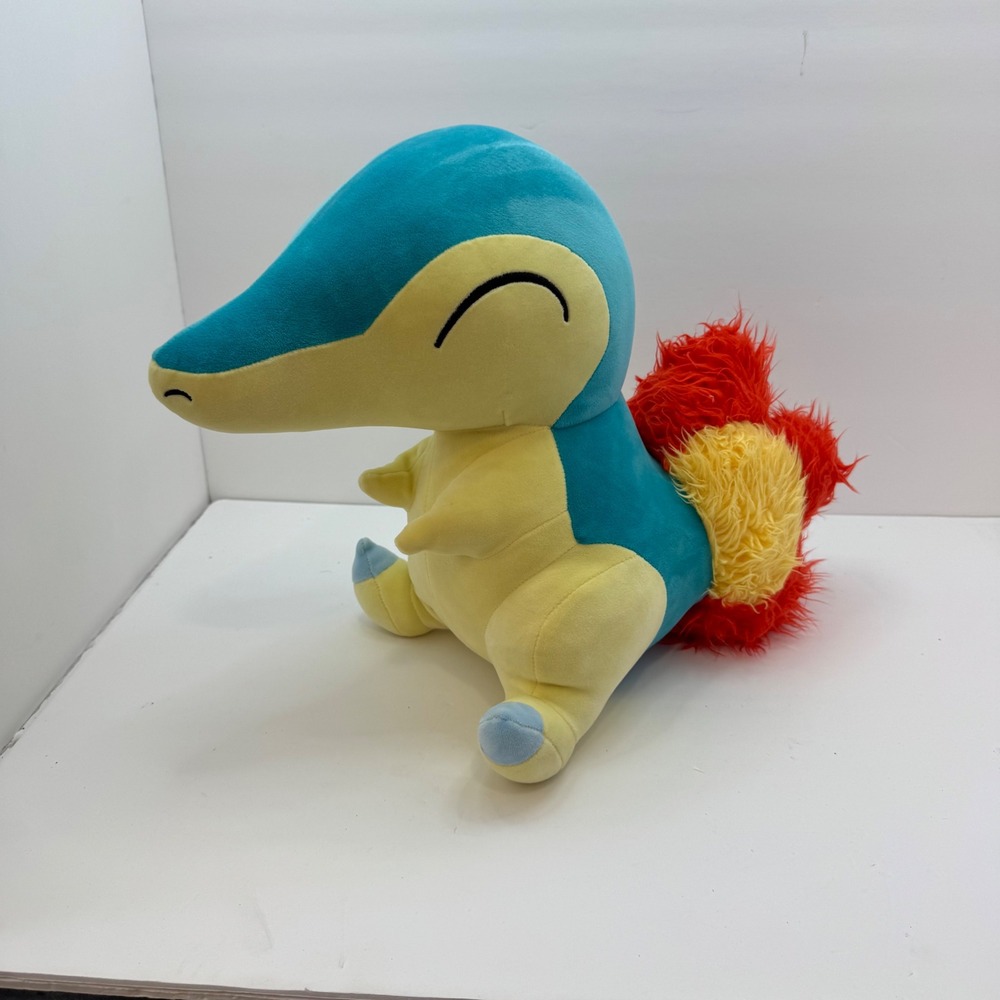 Toy Factory Pokemon Cyndaquil Plush Unisex 12 Inch Fire Type  Teal Yellow Red